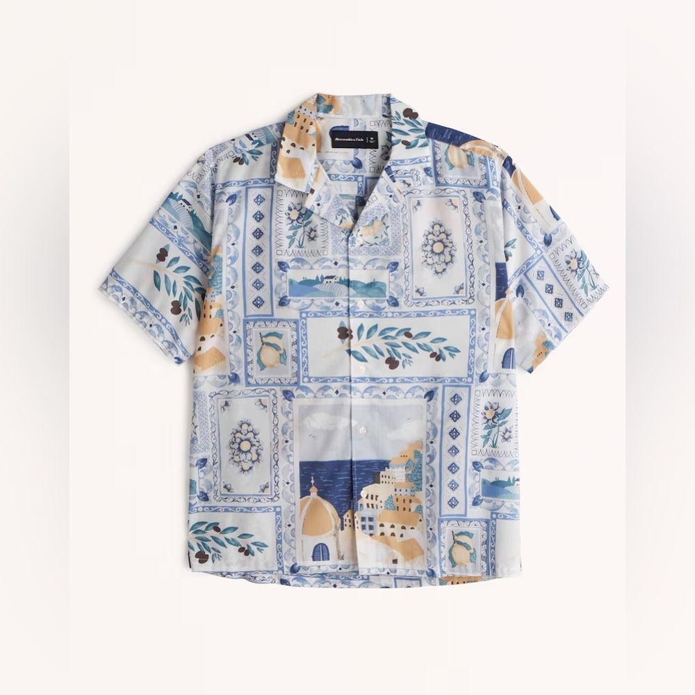 Abercrombie Camp Collar Button Up Shirt
